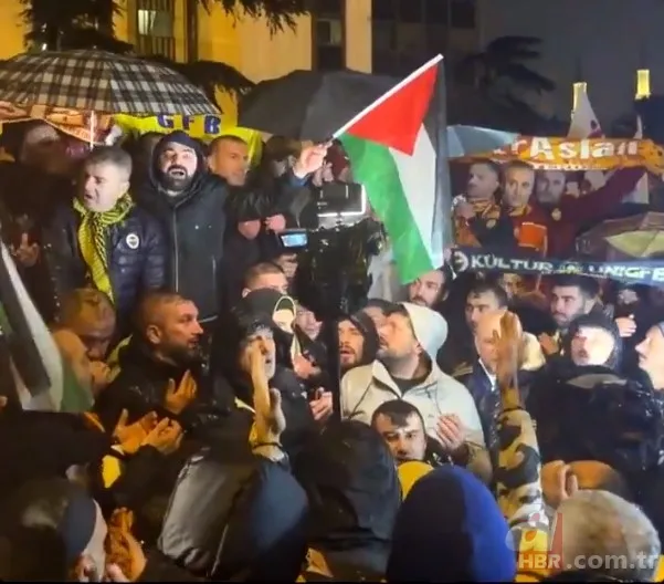 Zulme karşı tek yürek! Dört büyüklerin taraftar grupları Filistin için toplandı 3