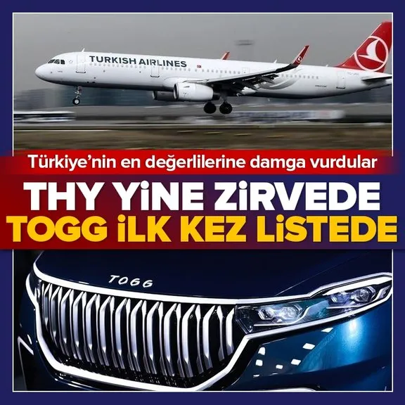 Türkiye’nin en değerli markaları listesine THY ve TOGG damgası