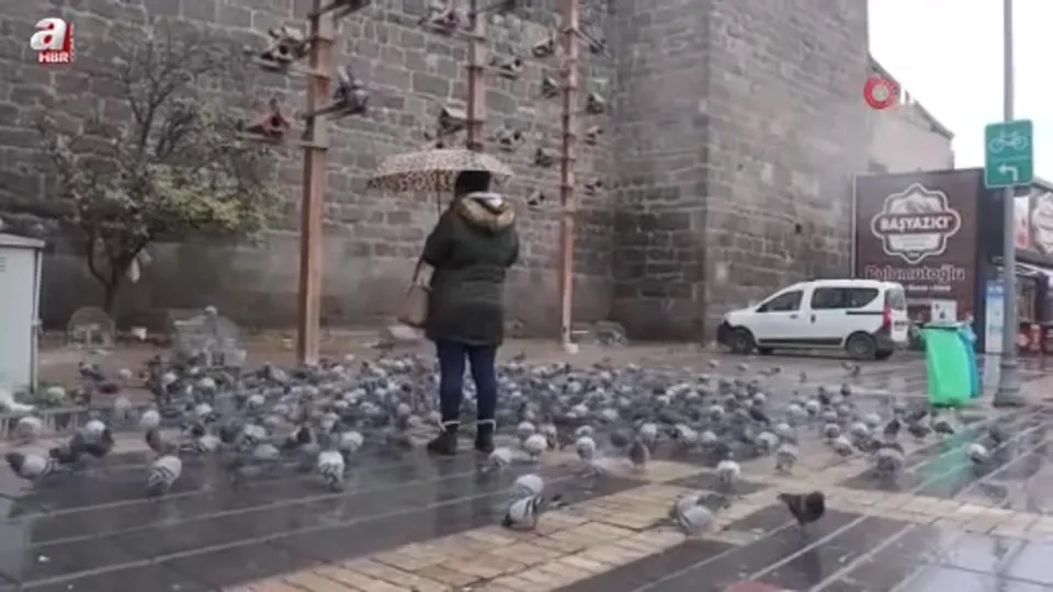 Kayseri’de kar yağışı