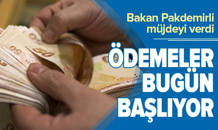 Son dakika: Bakan Bekir Pakdemirliden flaş destek açıklaması: Ödemeler bugün başlıyor