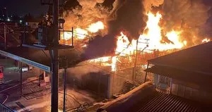 Sakarya’da kauçuk fabrikasında yangın