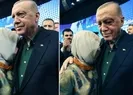 Erdoğan konuşması sırasında duygulanan eşine sarıldı