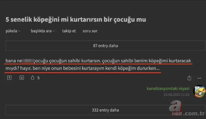 Ekşi Sözlük skandalı bitmek bilmiyor! 'Bir çocuğu mu kurtarırsınız yoksa bir köpeği mi?' sorusuna mide bulandıran cevaplar 24