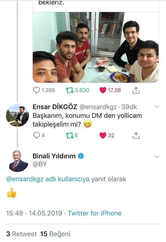 Binali Yıldırım yine gönülleri fethetti! Twitter’ı sallayan yanıt