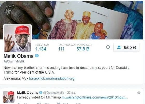 Obama'nın üvey kardeşi Trump için oy kullanacak - 1