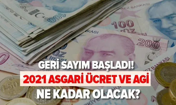 2021 de asgari ucret ve agi ne kadar