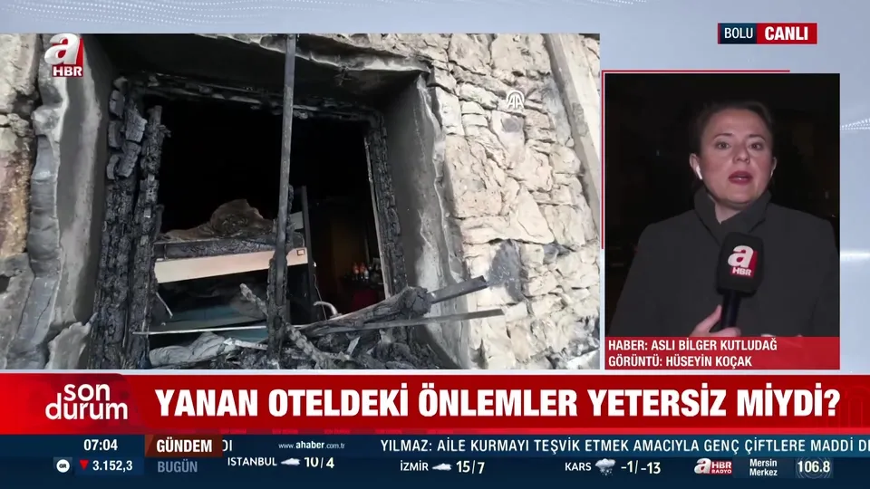 Yanan otelden geriye enkaz kaldı!