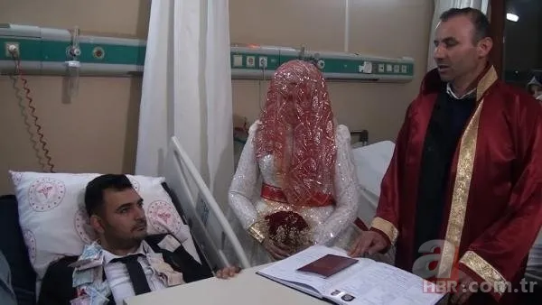 Hastanede evlendiler! Hasta yatağında takı töreni bile düzenlendi 7