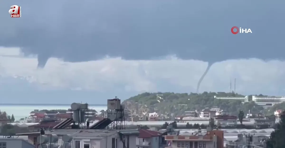 Alanya'da dev hortum kamerada