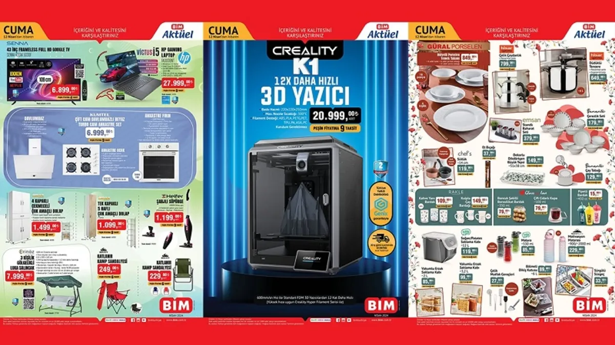 BİM 18 Nisan aktüel ürünler kataloğu yayınladı! BİM’e HP laptop, gölgelikli salıncak, buzluk termos uyguna satışa sunulacak