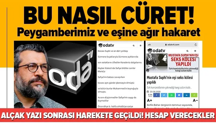 Soner Yalçın’ın imtiyaz sahibi olduğu Oda TV’den skandal! Peygamberimiz Hz. Muhammed ve eşine ağır hakaret...