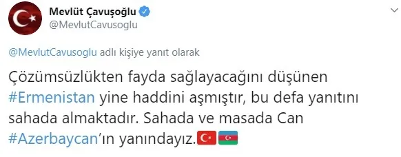 Türkiye’den Azerbaycan’a destek! Sahada ve masada yanındayız