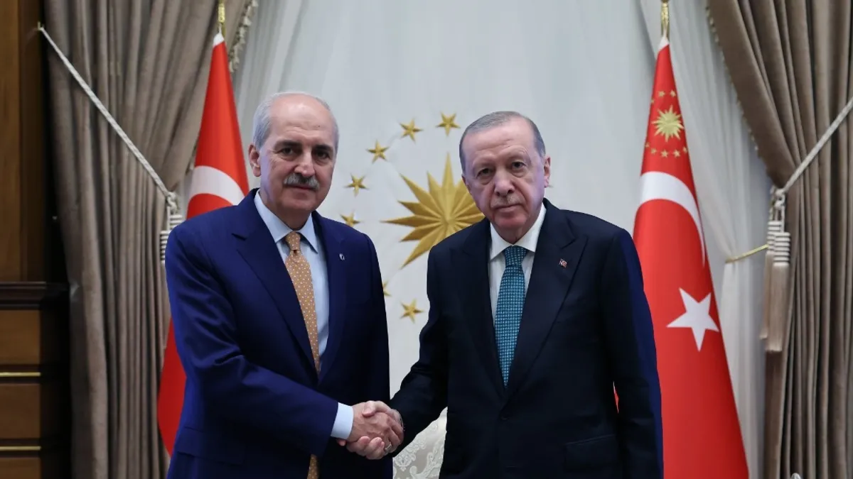 Beştepe'de Terörsüz Türkiye kabulü! Başkan Erdoğan TBMM Başkanı Kurtulmuş ile görüştü