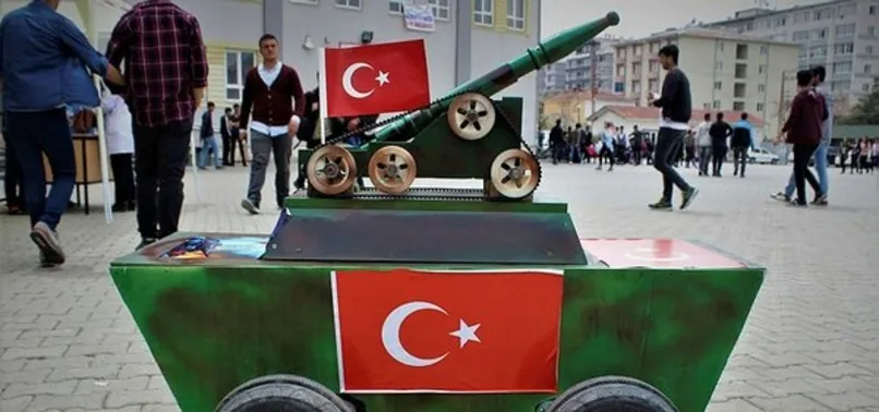 Lise öğrencisi 'insansız mini tank' yaptı