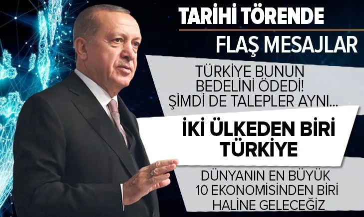 Son dakika: Başkan Erdoğan: Türkiye'nin büyümesini istemeyenler mega projelerin durdurulmasını istiyor