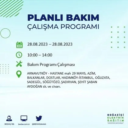 BEDAŞ duyurdu! İstanbul’da çok sayıda ilçede elektrik kesintisi yaşanacak