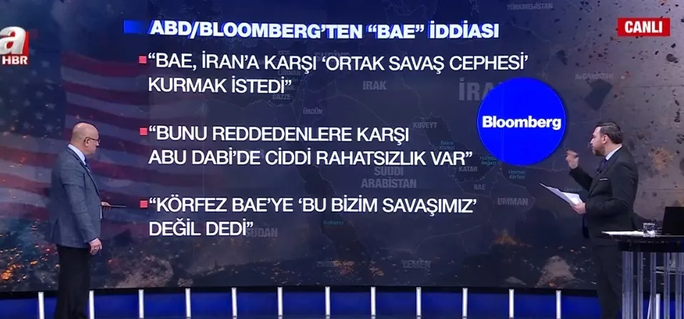 trump-si-gorusmesinin-perde-arkasi-a-haberde-carpici-analiz-cin-irana-istihbarat-aktariyor-olabilir-1778880888699.jpg Programın bir diğer sıcak başlığı ise İsrail Başbakanı Netanyahu’nun İran operasyonu sırasında Birleşik Arap Emirlikleri’ne gizli ziyaret yaptığı iddiası oldu (Fotoğraf - ahaber.com.tr - ekran görüntüsü)