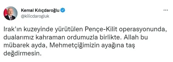 Son dakika: Kemal Kılıçdaroğlu'nun "Pençe-Kilit Operasyonu" paylaşımı HDP'yi kızdırdı: Sizin Kürt sorununa çözümünüz bu mu? - 2