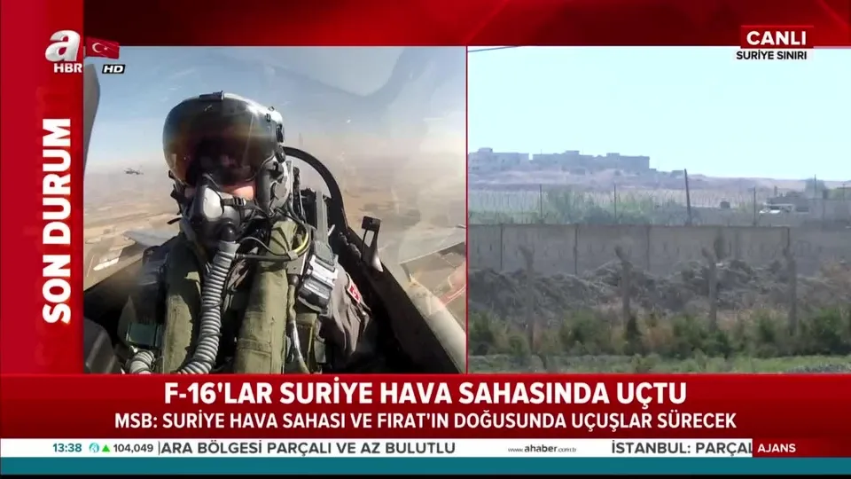 Türk savaş uçakları Suriye hava sahasında