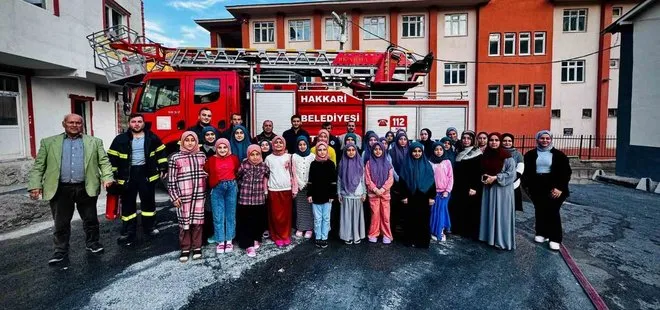 Hakkari’de Kuran kursunda yangın tatbikatı