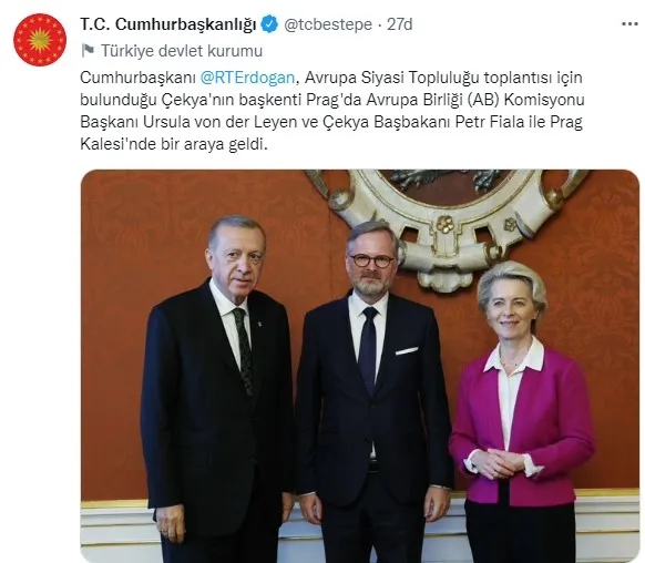 Avrupa’nın merkezinde liderler zirvesi! Başkan Erdoğan’dan Prag’da peş peşe görüşmeler