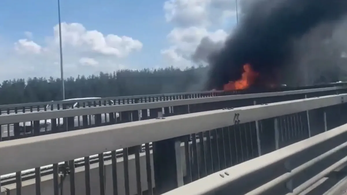 Kuzey Marmara'da araç yangını! Bölgede trafik kilitlendi
