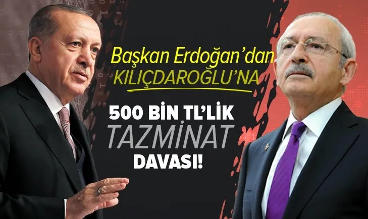 Son dakika: Başkan Erdoğan'dan 13 şehidimizin sorumlusu diyen Kılıçdaroğlu'na manevi tazminat davası