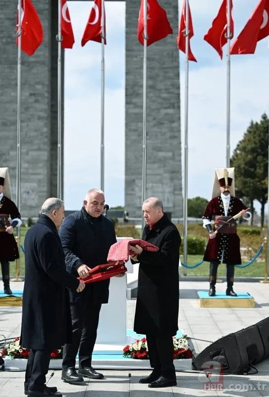 18 Mart Çanakkale Zaferi Anma Günü’nde Başkan Recep Tayyip Erdoğan’a hediye edilmişti! O sancağın hikayesi ortaya çıktı
