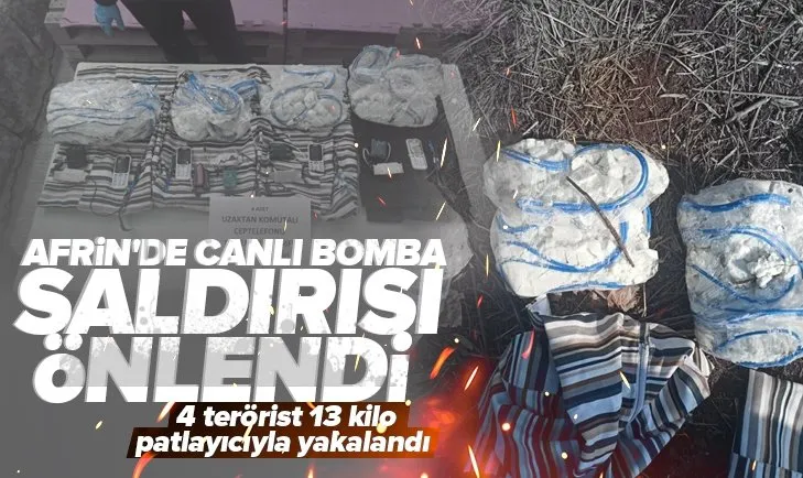 Son dakika: Afrin’de canlı bomba saldırısı önlendi