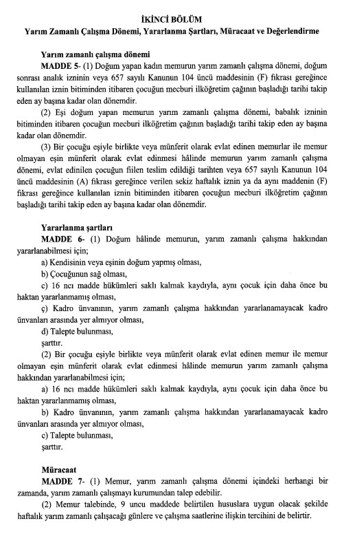 Devlet memurlarının yarı zamanlı çalışma düzenlemesi Resmi Gazete’de!