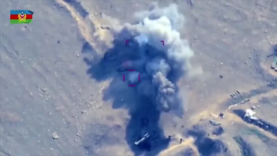 Azerbaycan vurdu Ermeniler havaya uçtu!