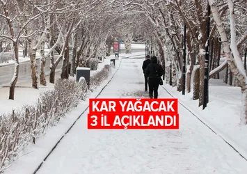Meteoroloji kar yağacak 3 ili açıkladı! Hangi illere kar yağacak? İşte Meteoroloji'nin 5 günlük açıklaması