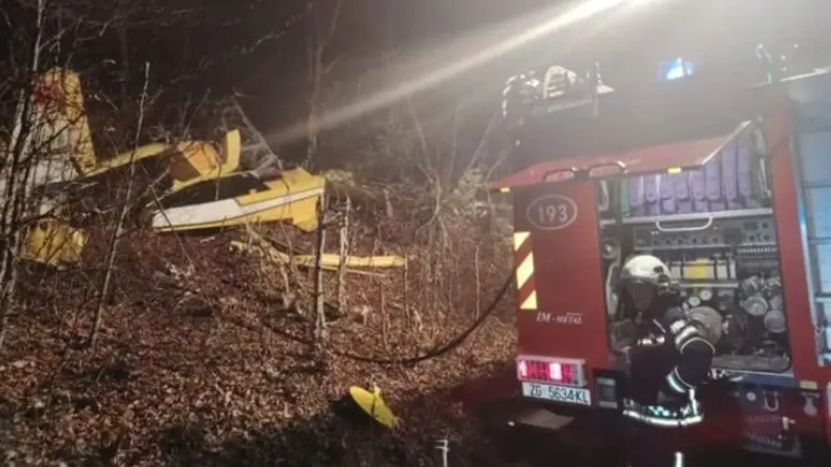 Yangın söndürme uçağı Hırvatistan’da düştü! Siyasilerden taziye mesajları