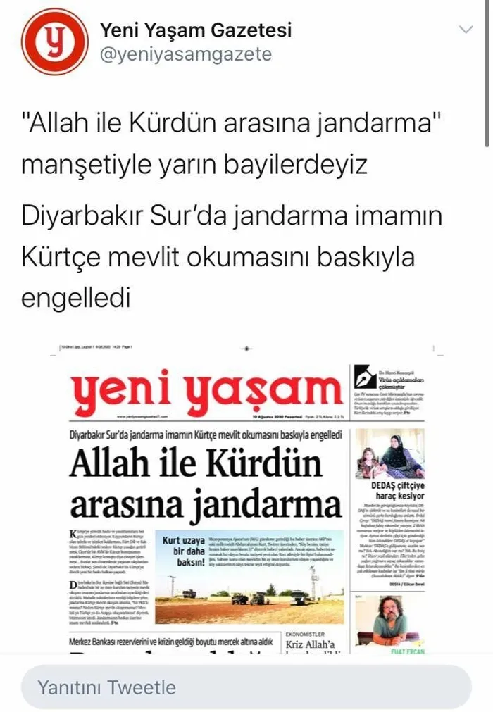 HDP’nin gazetesi Yeni Yaşam’dan büyük ahlaksızlık! Yalan olduğu belgelenen haberi manşetine taşıdı