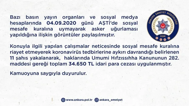 Ankara'da koronavirüs tedbirlerine rağmen asker uğurlayan kişilere ceza kesildi - 5