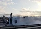 TEMde gaz tankeri devrildi! Yol trafiğe kapandı | Video