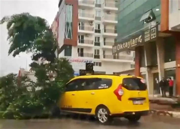 Antalya'yı fırtına yıktı geçti! Uçaklar inemedi, ağaçlar devrildi, araçlar mahsur kaldı