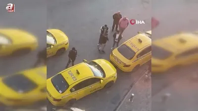 Taksiciye tokatlı saldırı kamerada