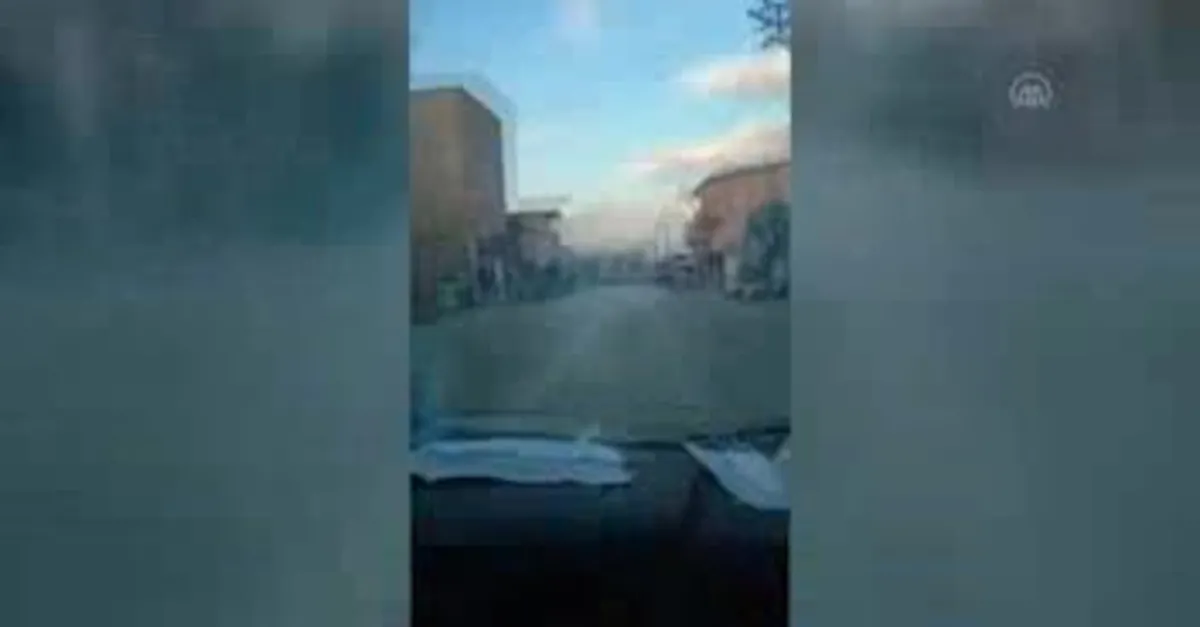 Canlı yayın yaparken kazayı görüntüledi!