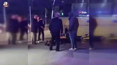 Otobüs ile motosiklet çarpıştı