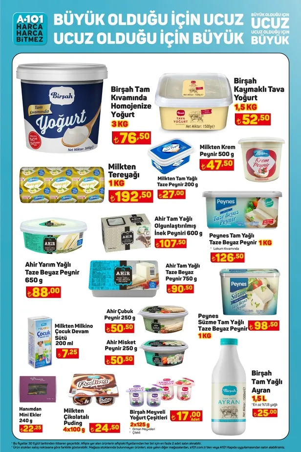 10 Ekim A101 aktüel ürünler kataloğu yayınladı! A101’de 192 TL’ye tereyağı, 90 TL’ye beyaz peynir, 21 TL’ye Kireç Çözücü, 57 TL’ye un 34.50 TL’ye kuru fasulye satılıyor