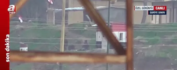 Terörist sınırda çukur kazıyor! A Haber ekibi PKK’lı teröristleri görüntüledi