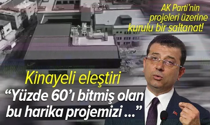 Ekrem İmamoğlu yine AK Parti projelerini sahiplendi