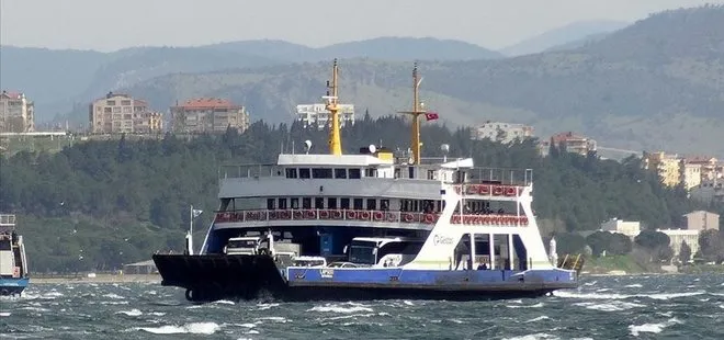 Son dakika: Güney Marmara feribot seferlerine fırtına engeli