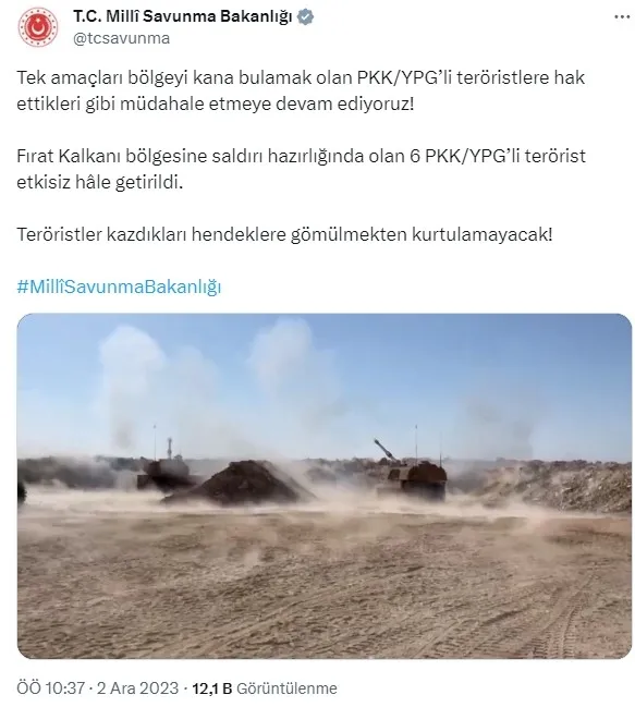 Son dakika: Fırat Kalkanı'nda 6 PKK-YPG’li terörist öldürüldü - 1