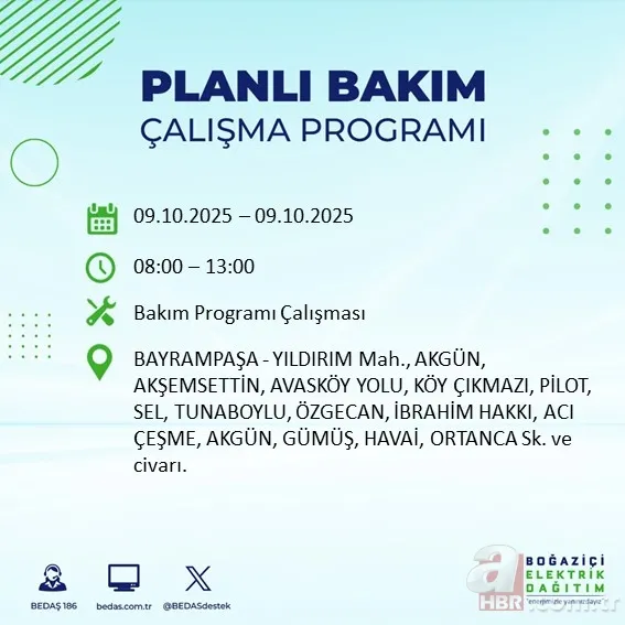 Hazırlıklı olun! İstanbul’da 20 ilçede elektrik kesintisi: Hangi ilçelerde kesinti olacak, ne zaman gelecek? 6