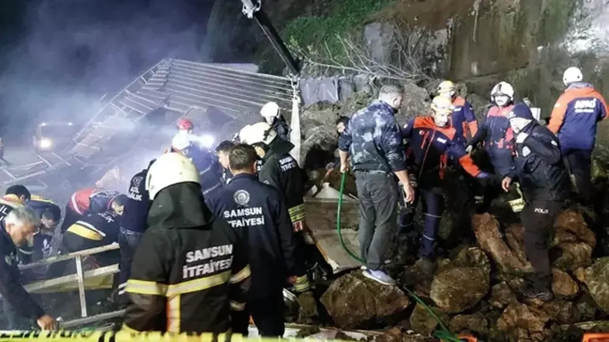 Samsun'da heyelandan acı haber! Baba ve 2 çocuğun cansız bedeni çıkarıldı | Akaryakıt istasyonu sahibi tutuklandı