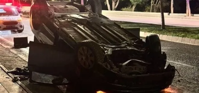 Elazığ'da otomobil takla attı: 2 yaralı