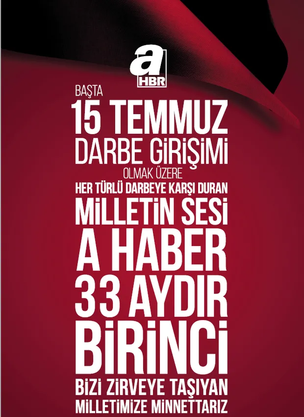 Hakikatin sesi A Haber Temmuz'da da birinci - 1