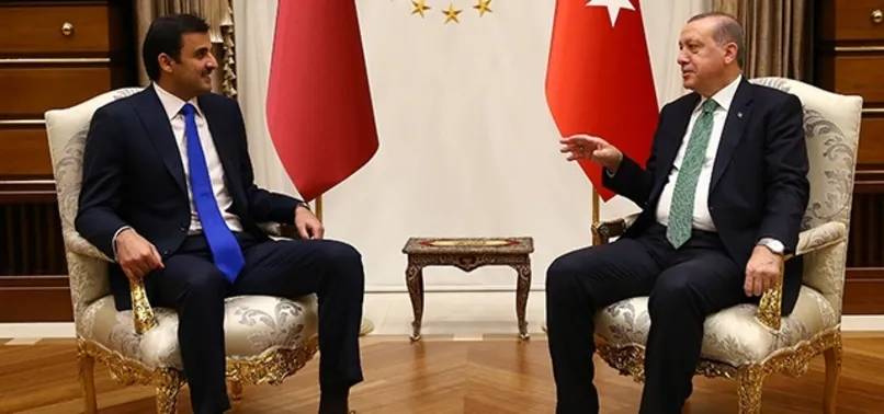 Erdoğan Katar Emiri'yle bir araya geldi